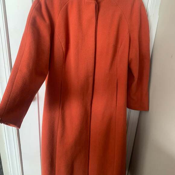 Vintage-Jessica‎ London Orange Wool Blend Car Coat Women’s 16W Plus - Picture 3 of 11